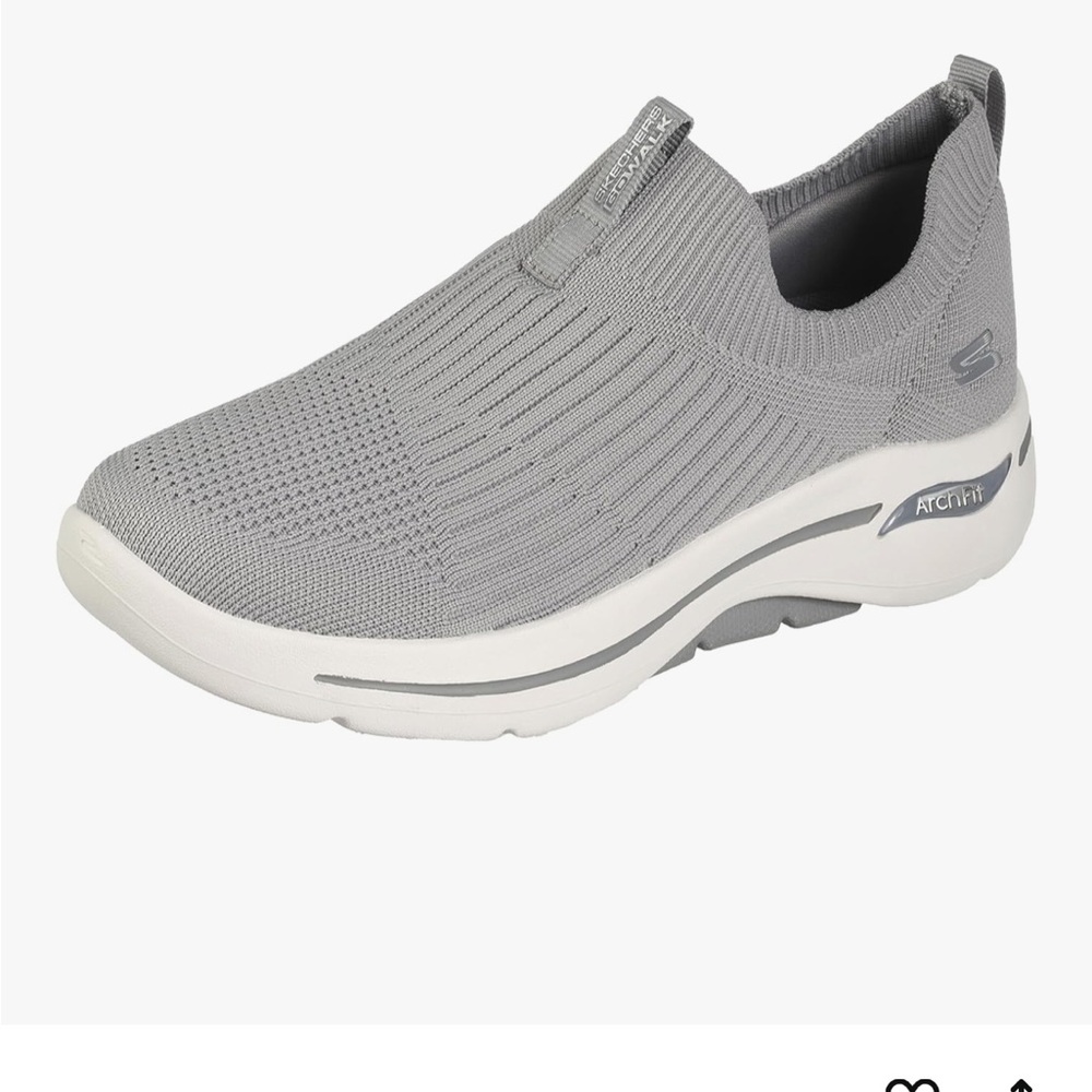 Skechers Women’s Light Gray Mesh Slip-Ons